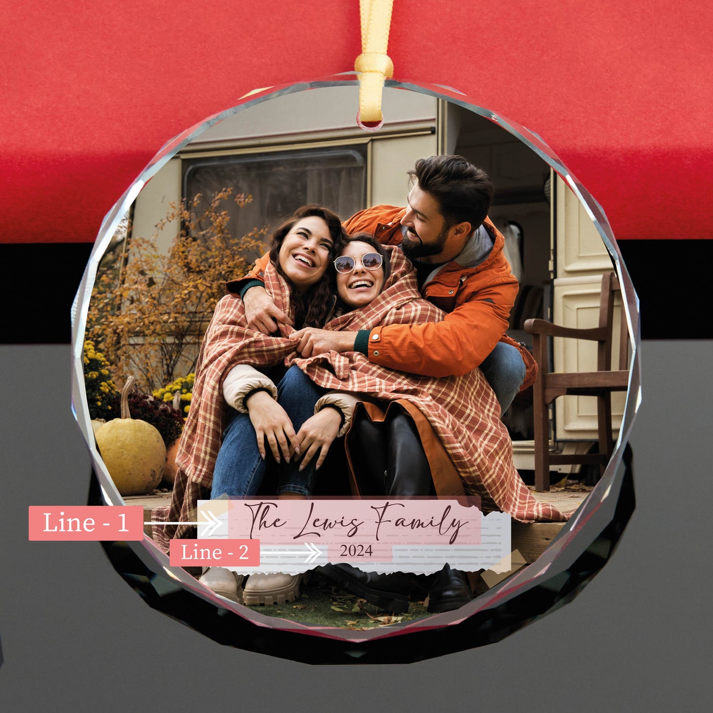 Personalized Family Photo Christmas Ornament