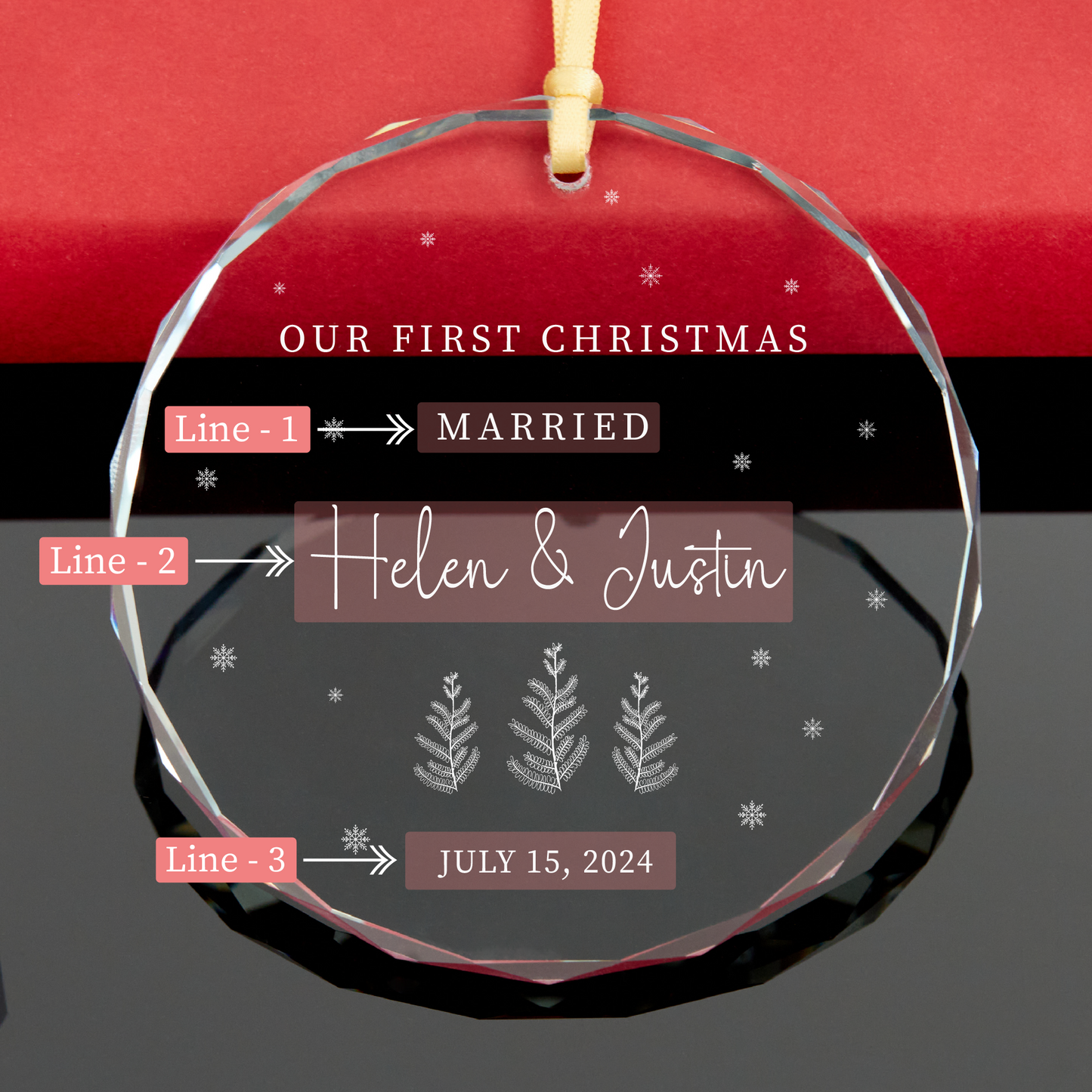 First Christmas Married Ornament • Wedding Gift