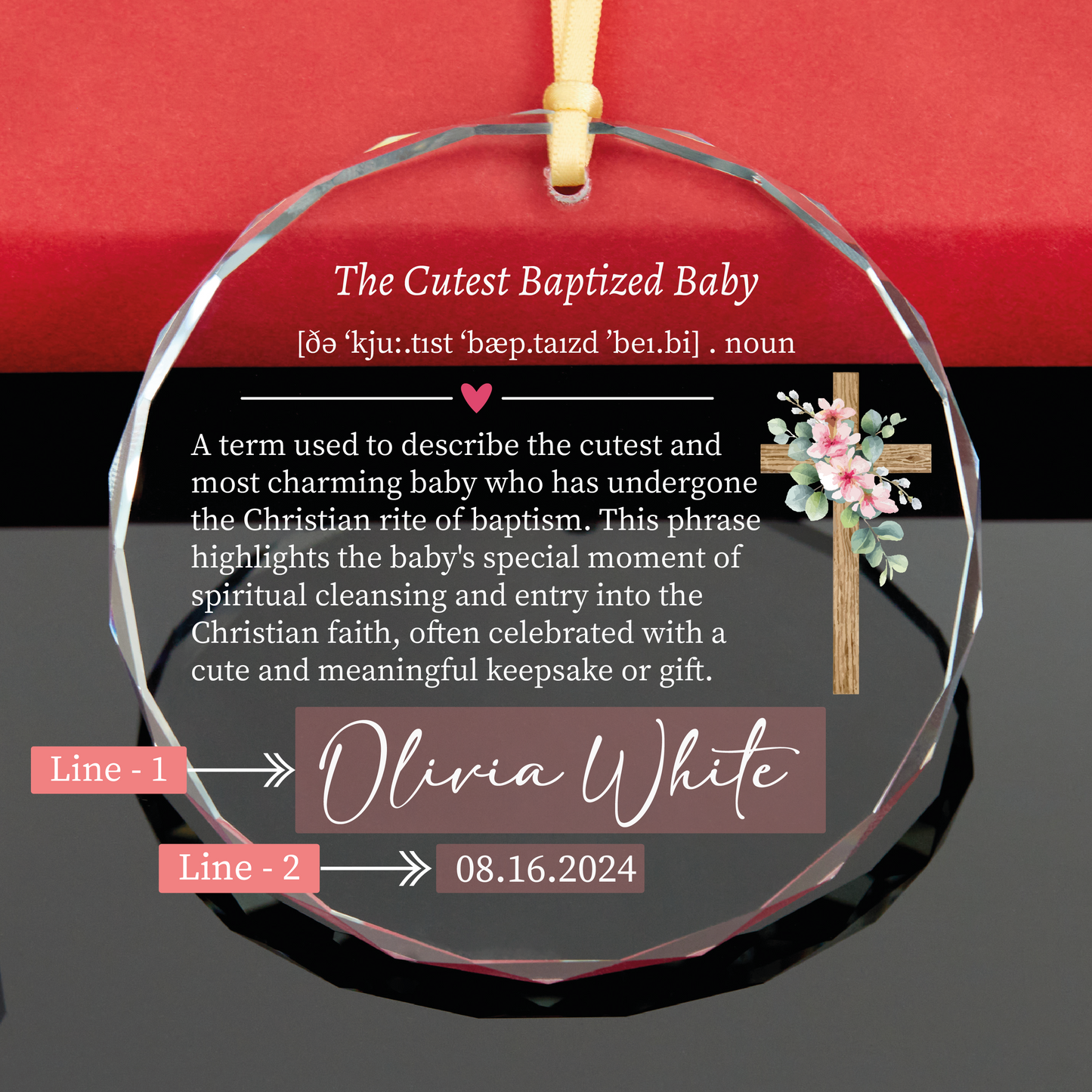 Personalized Baptism Ornament