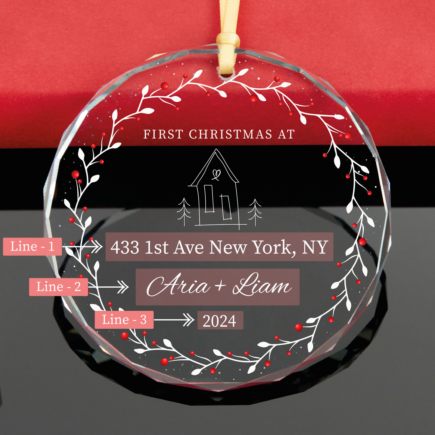 Personalized First Home Christmas Ornament