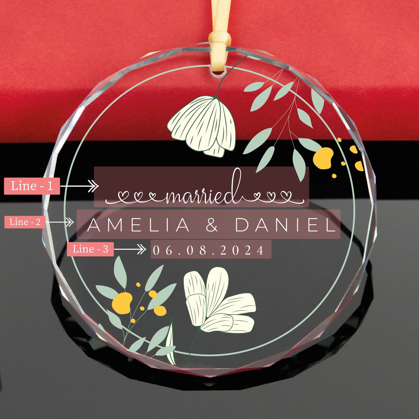 Personalized First Christmas Married Ornament