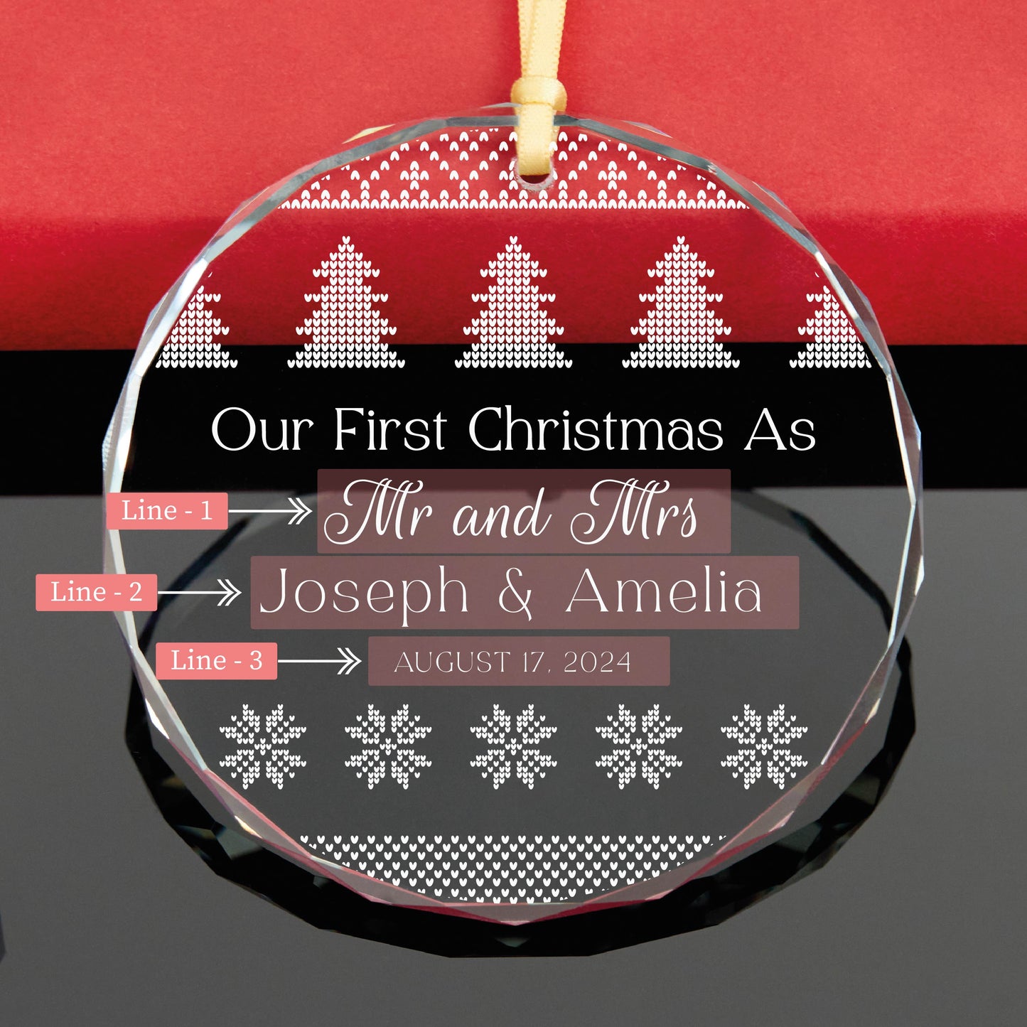 Our First Christmas Married Ornament, Mr and Mrs Ornament