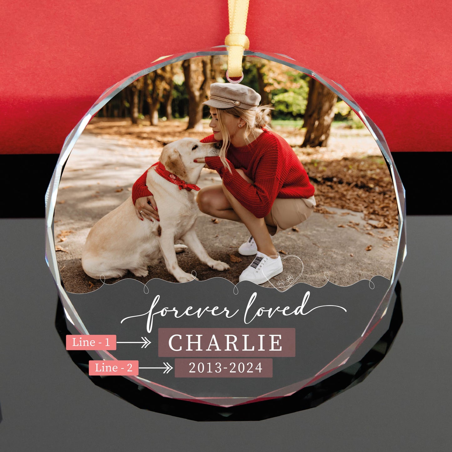 Personalized Dog Memorial Christmas Ornament