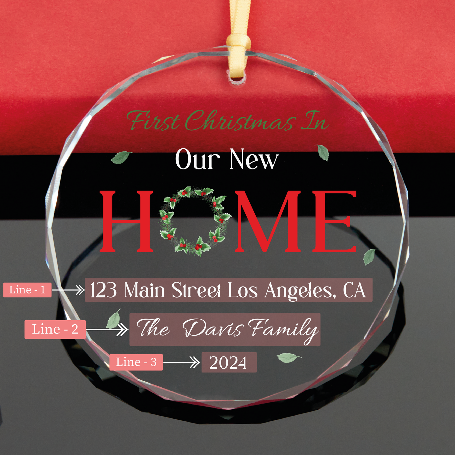 Personalized 2024 First Christmas In Our New Home Ornament