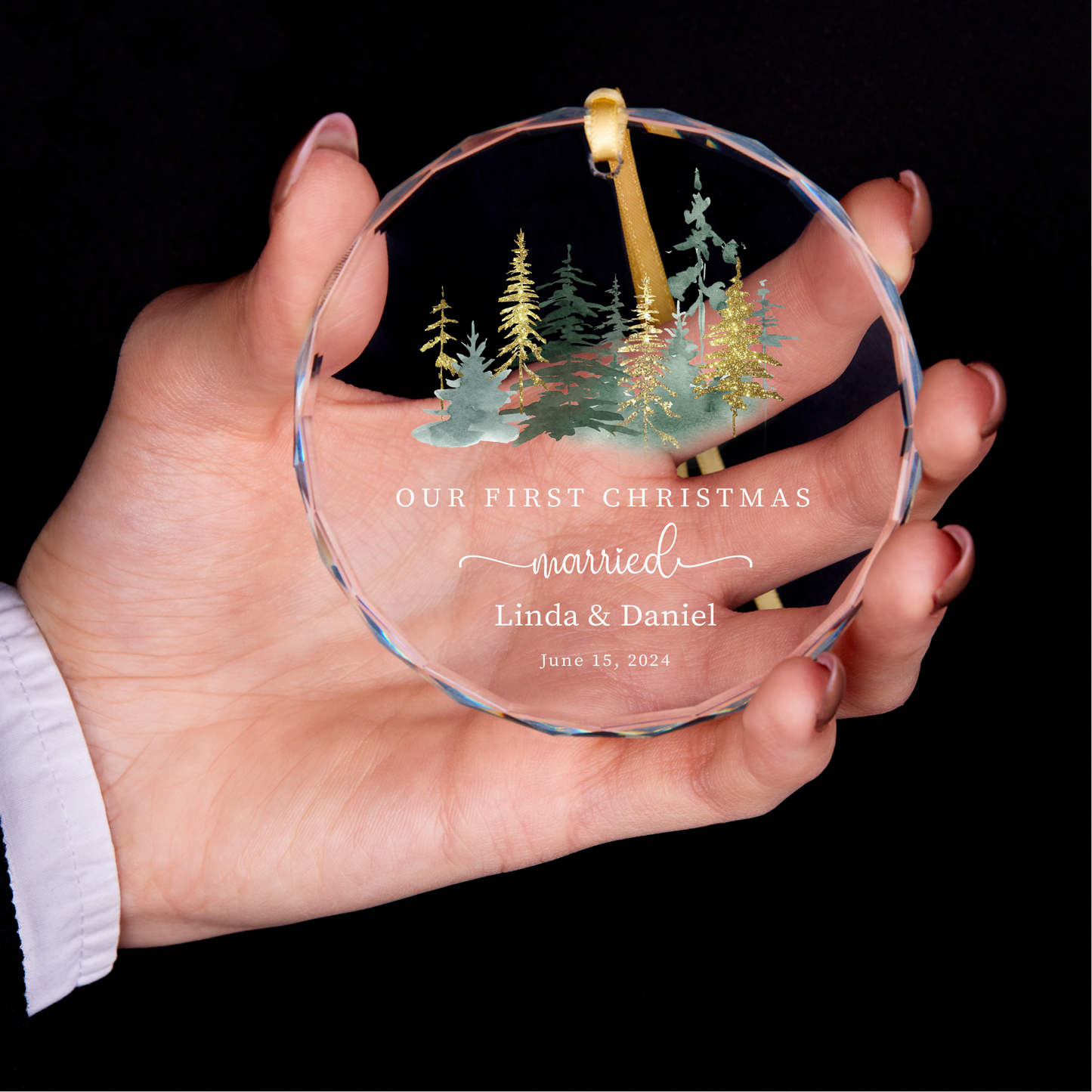 Personalized First Christmas Married Ornament