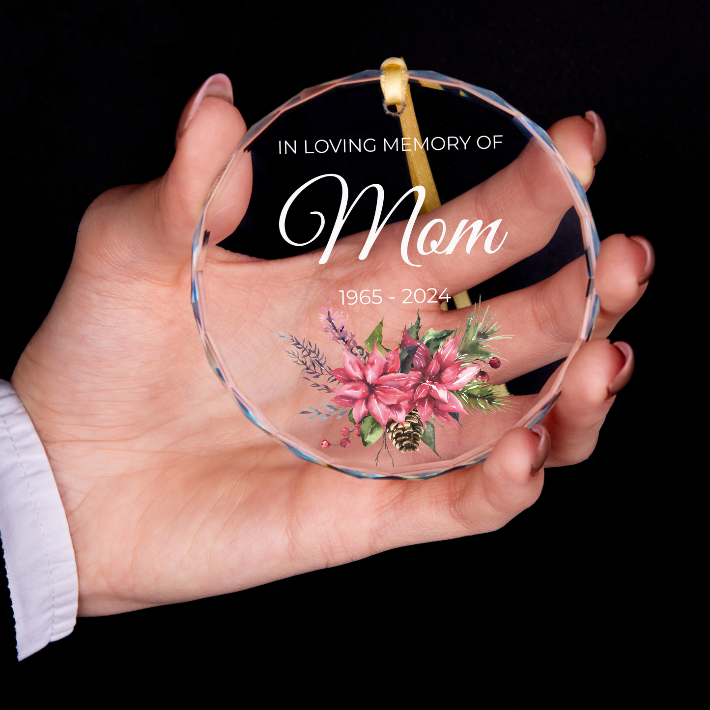 Personalized Memorial Christmas Ornament, Beareavement Gift