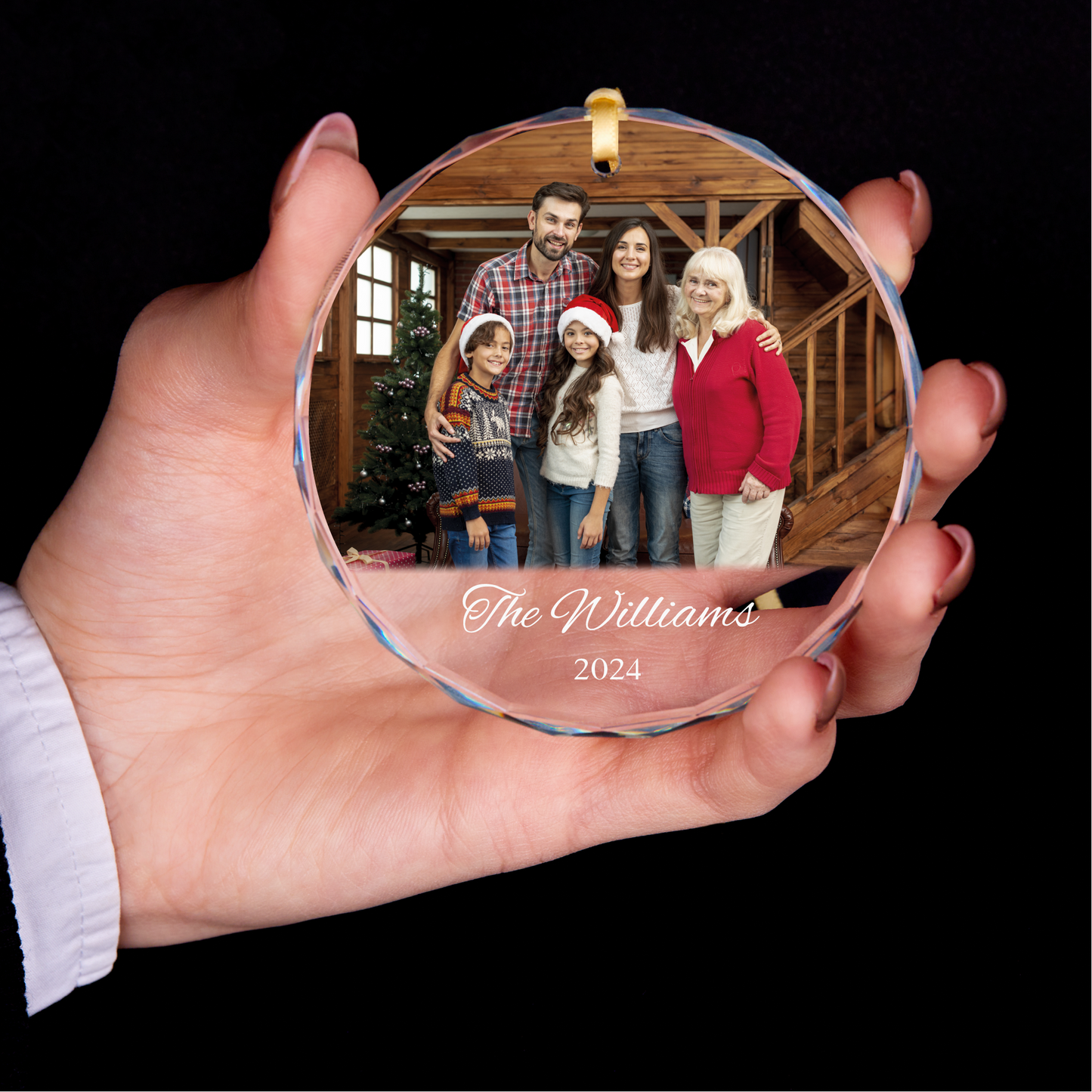 Personalized Family Photo Christmas Ornament
