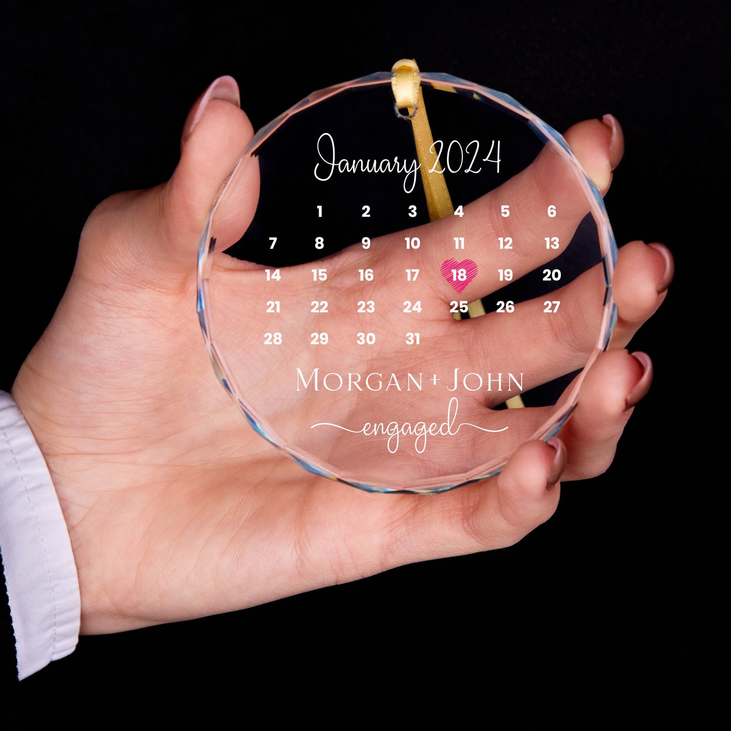 Personalized Calendar Engaged Ornament
