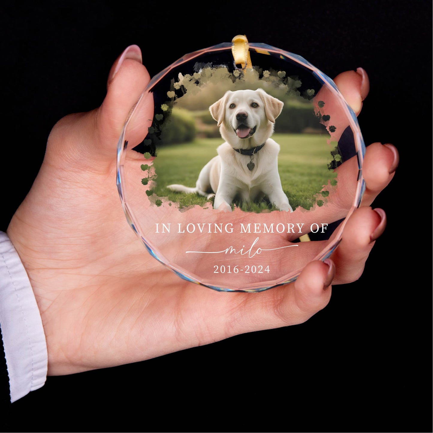 Personalized Dog Memorial Christmas Ornament