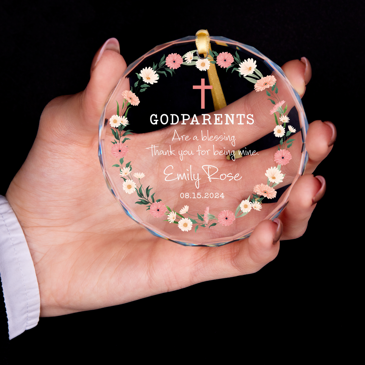 Personalized Godparents Baptism Ornament