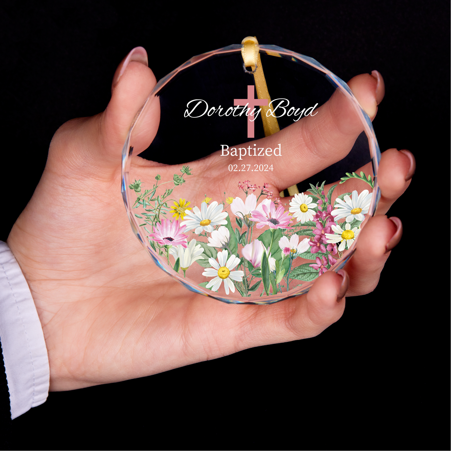 Personalized Baby Girl Baptism Ornament