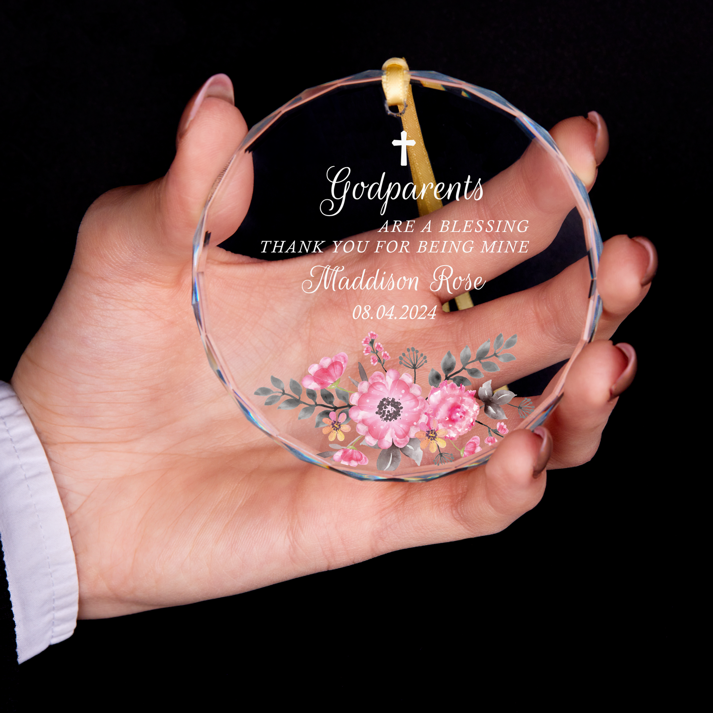 Personalized Baby Girl Baptism Ornament