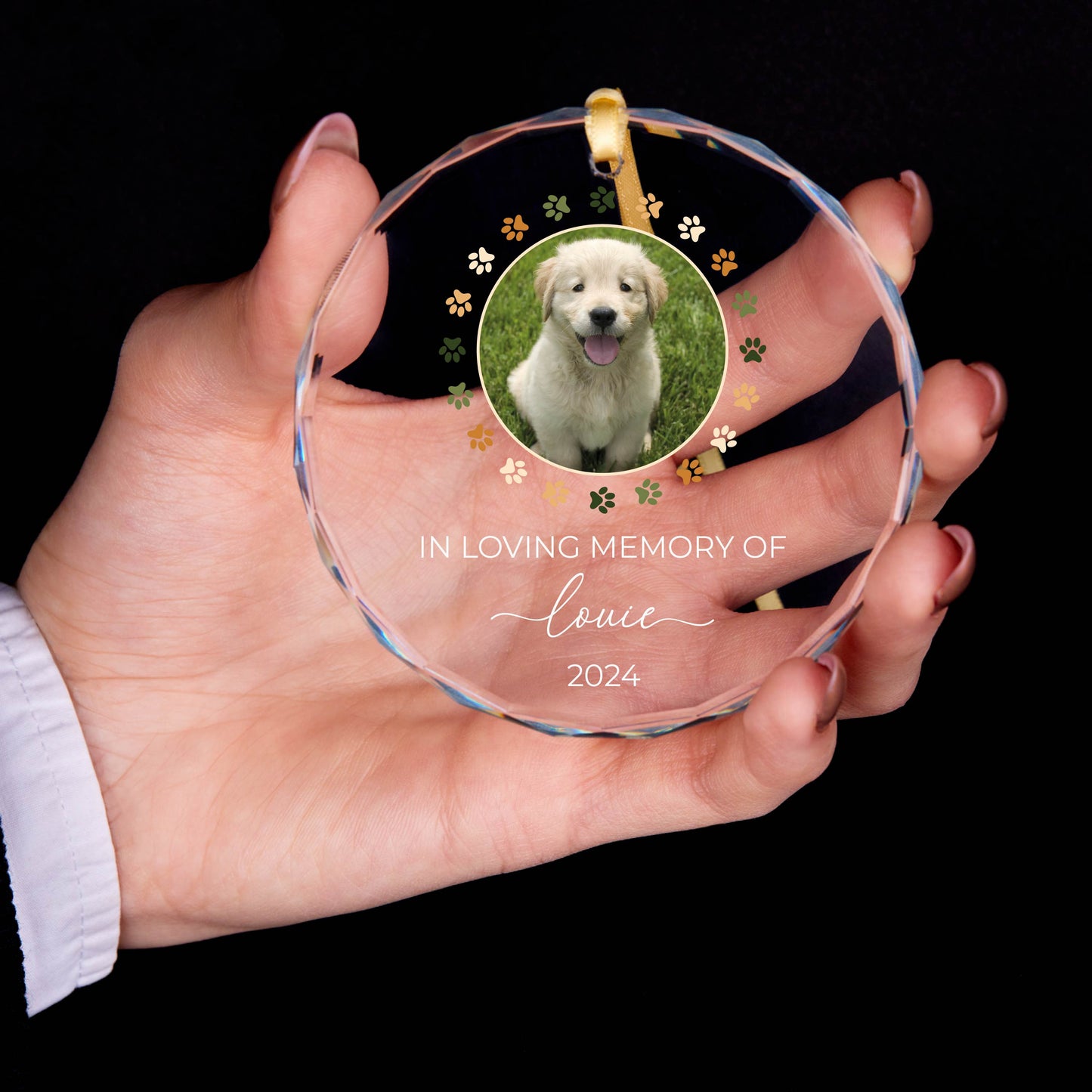 Personalized Dog Memorial Christmas Ornament