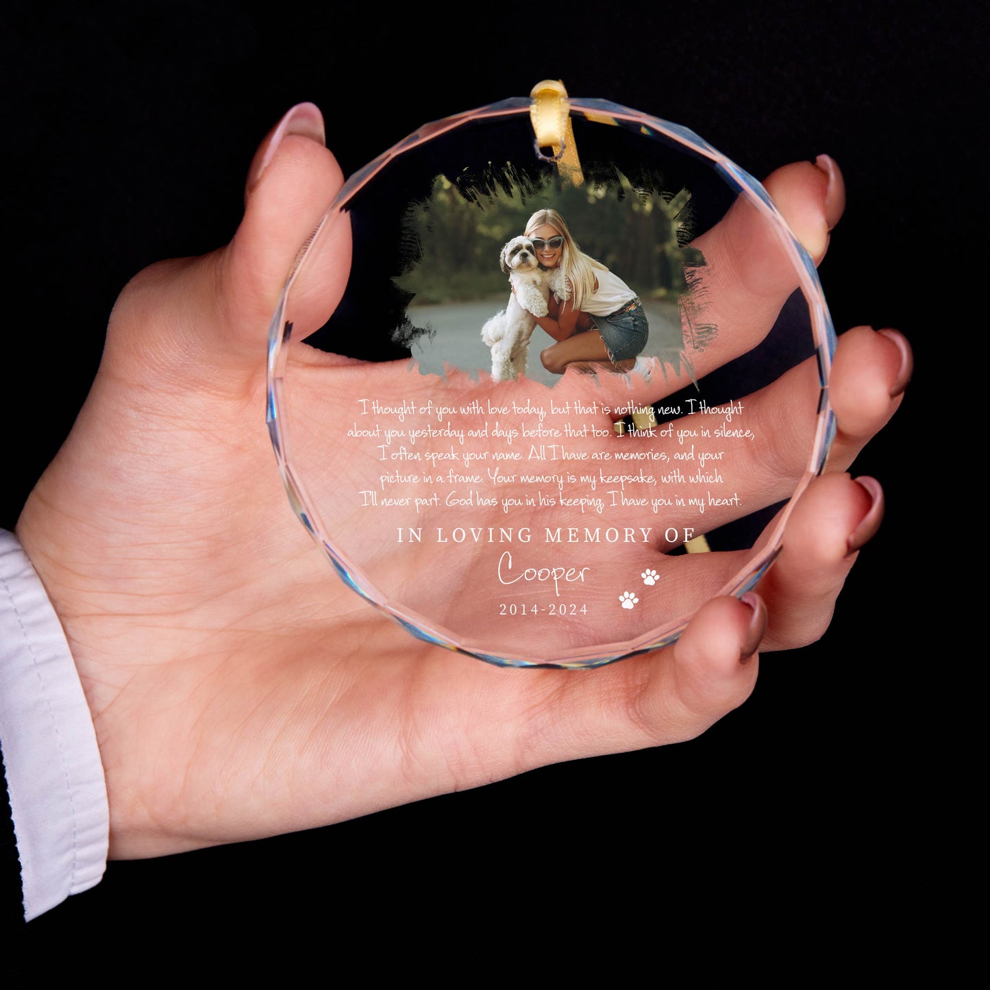 Personalized Dog Memorial Christmas Ornament