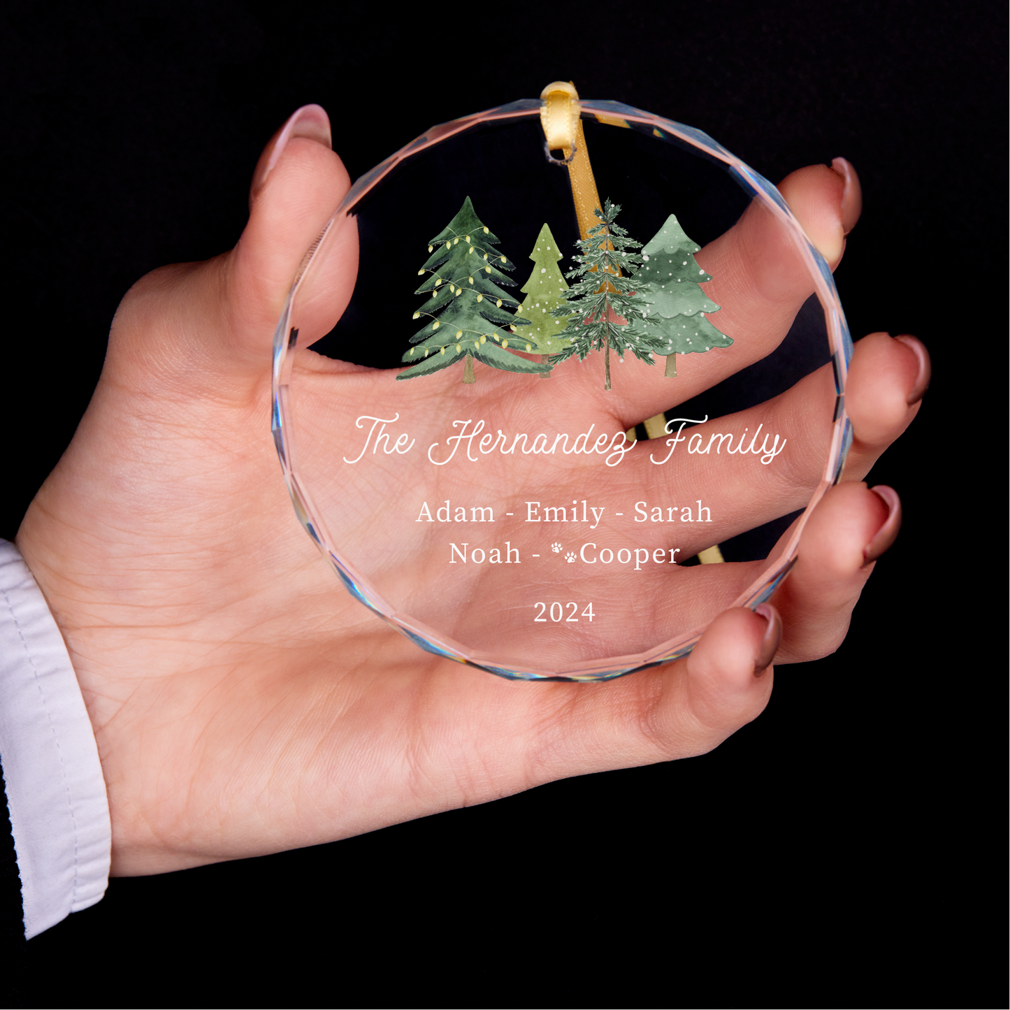 Personalized Family Christmas Ornament with Dog Names