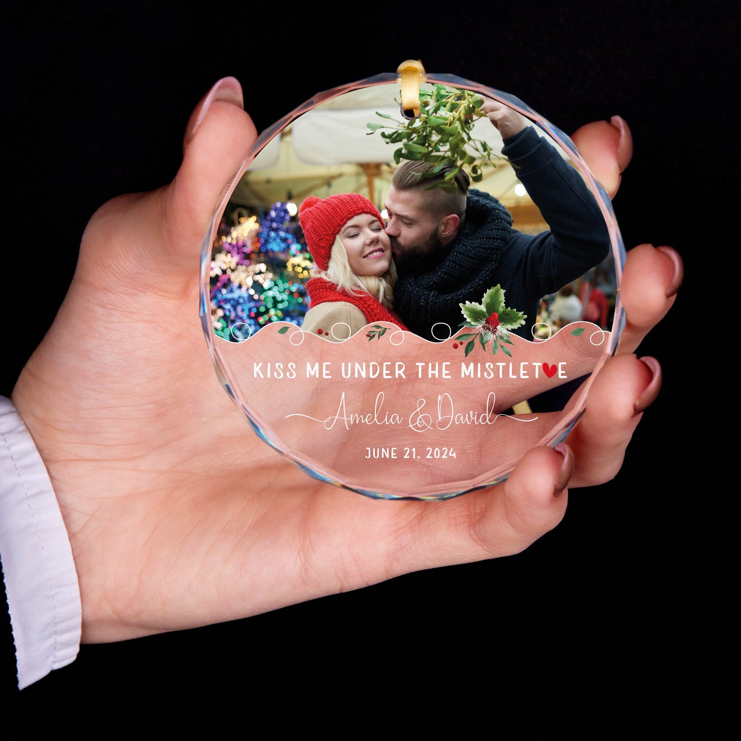 Personalized Married Christmas Ornament