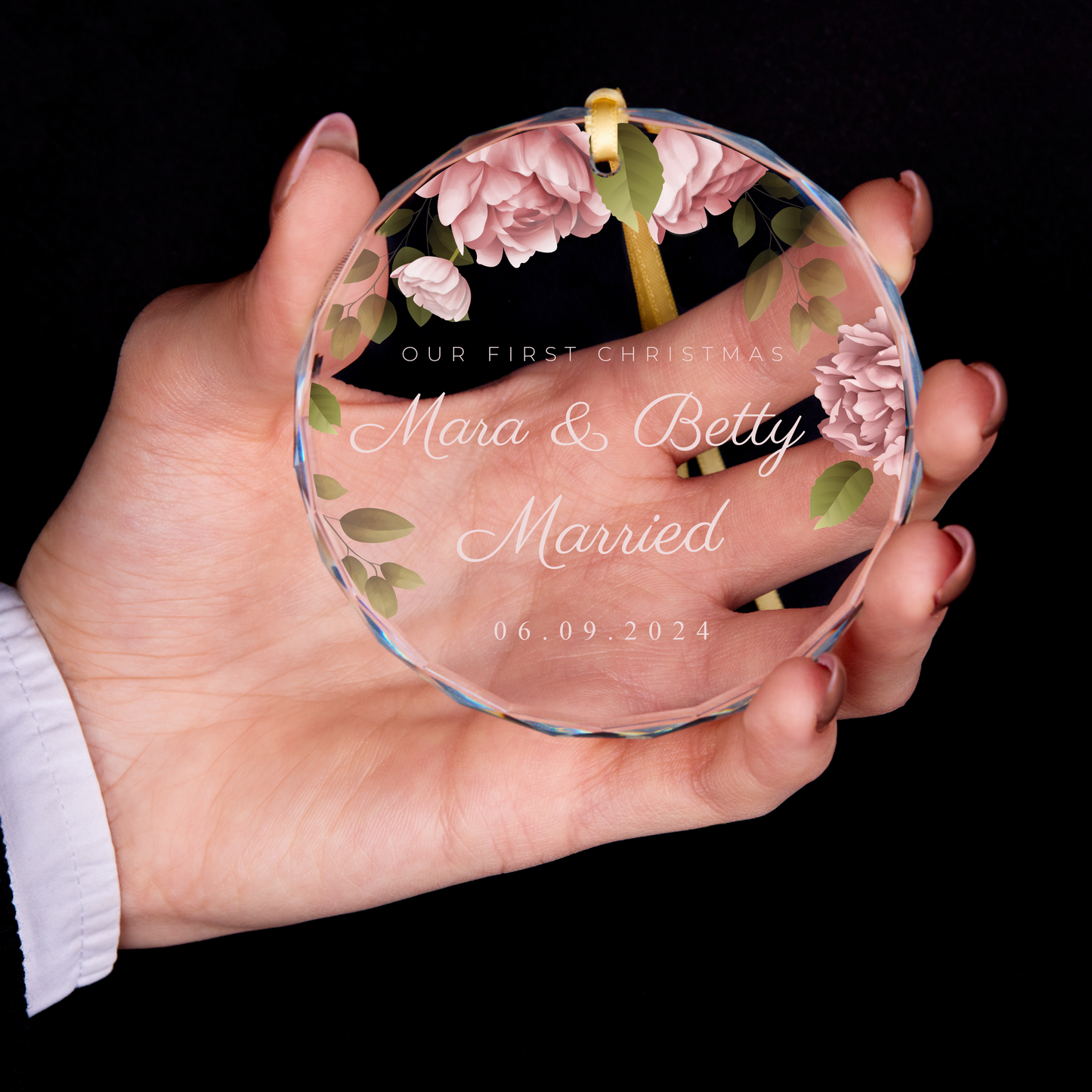Personalized First Christmas Married Ornament
