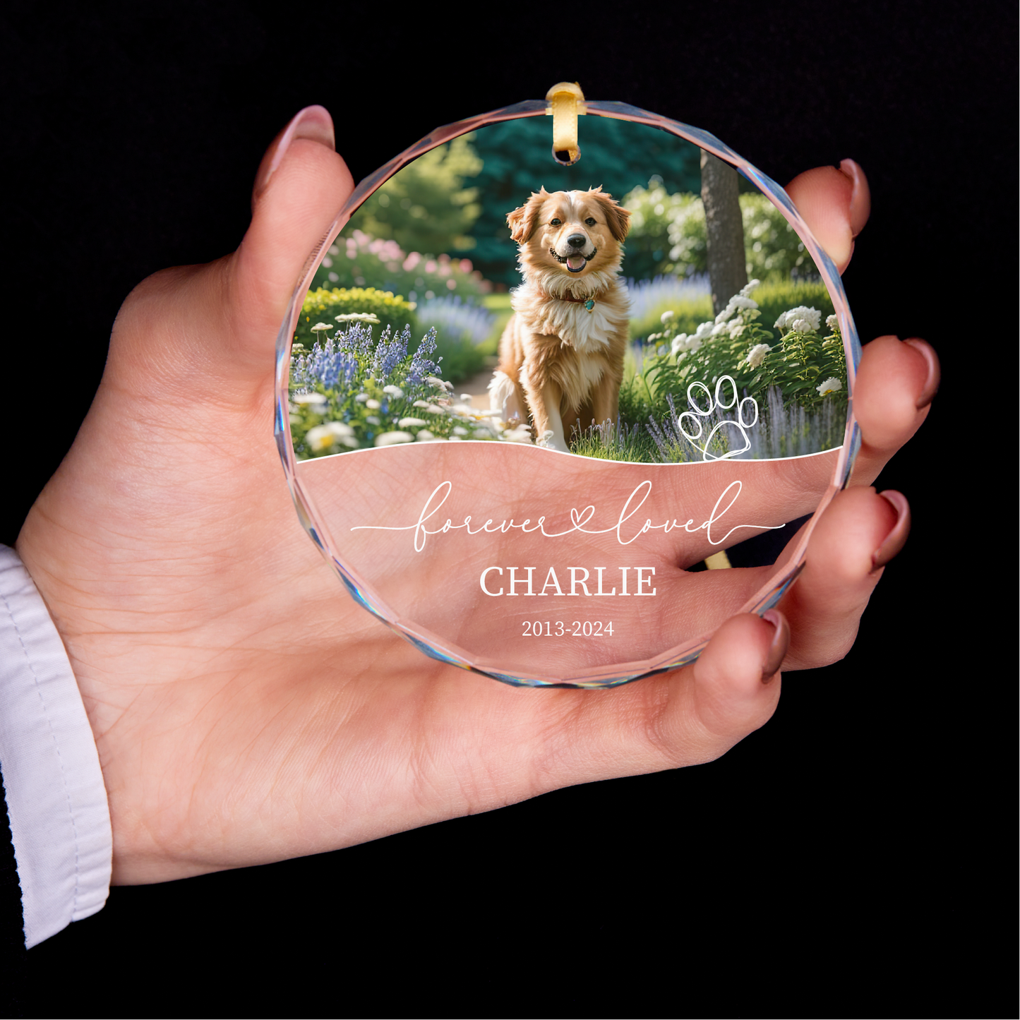 Personalized Dog Memorial Christmas Ornament