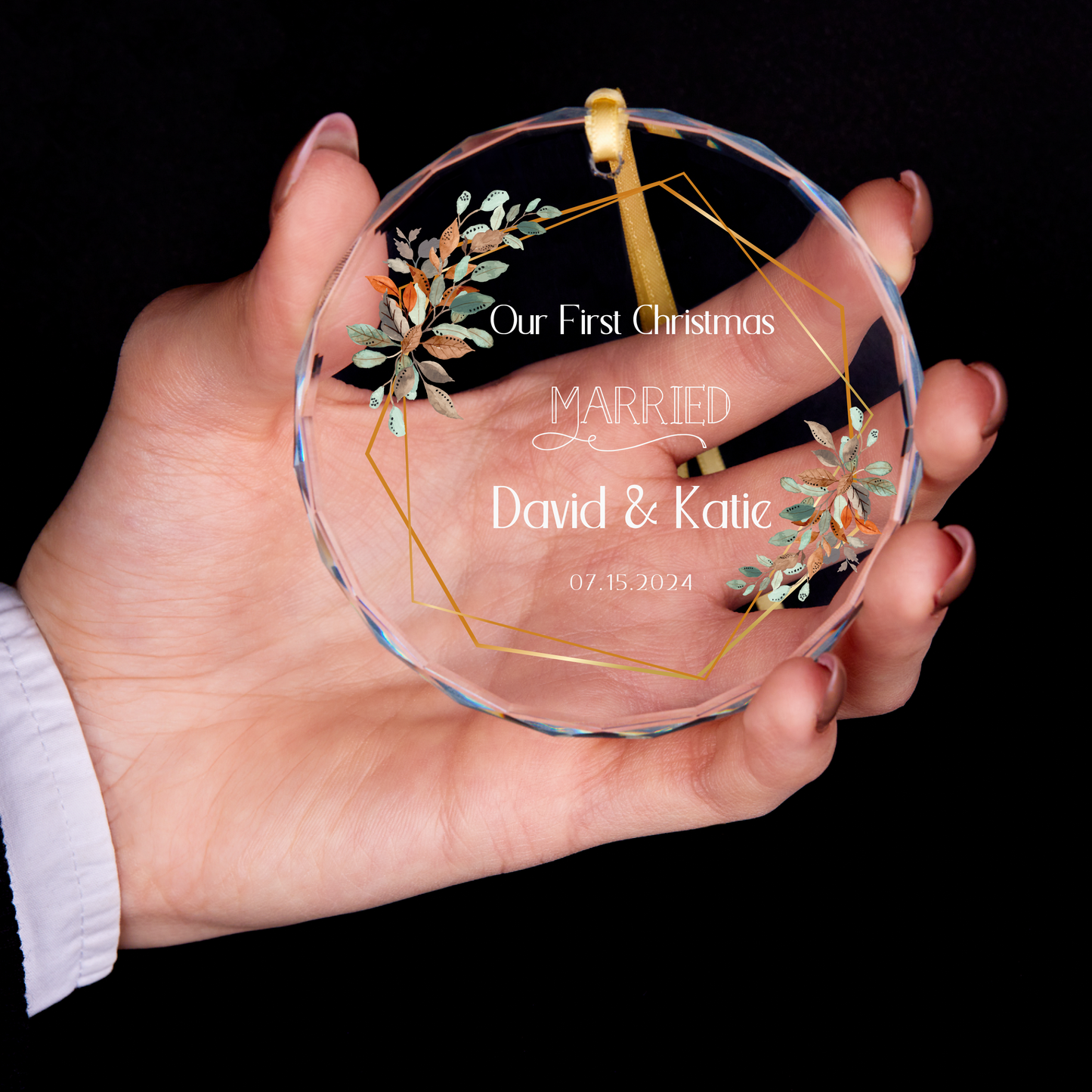 Personalized Our First Christmas Married Ornament