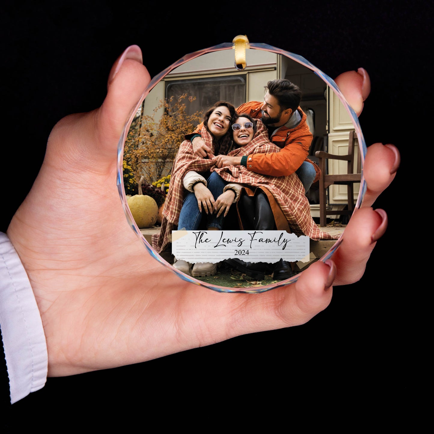Personalized Family Photo Christmas Ornament