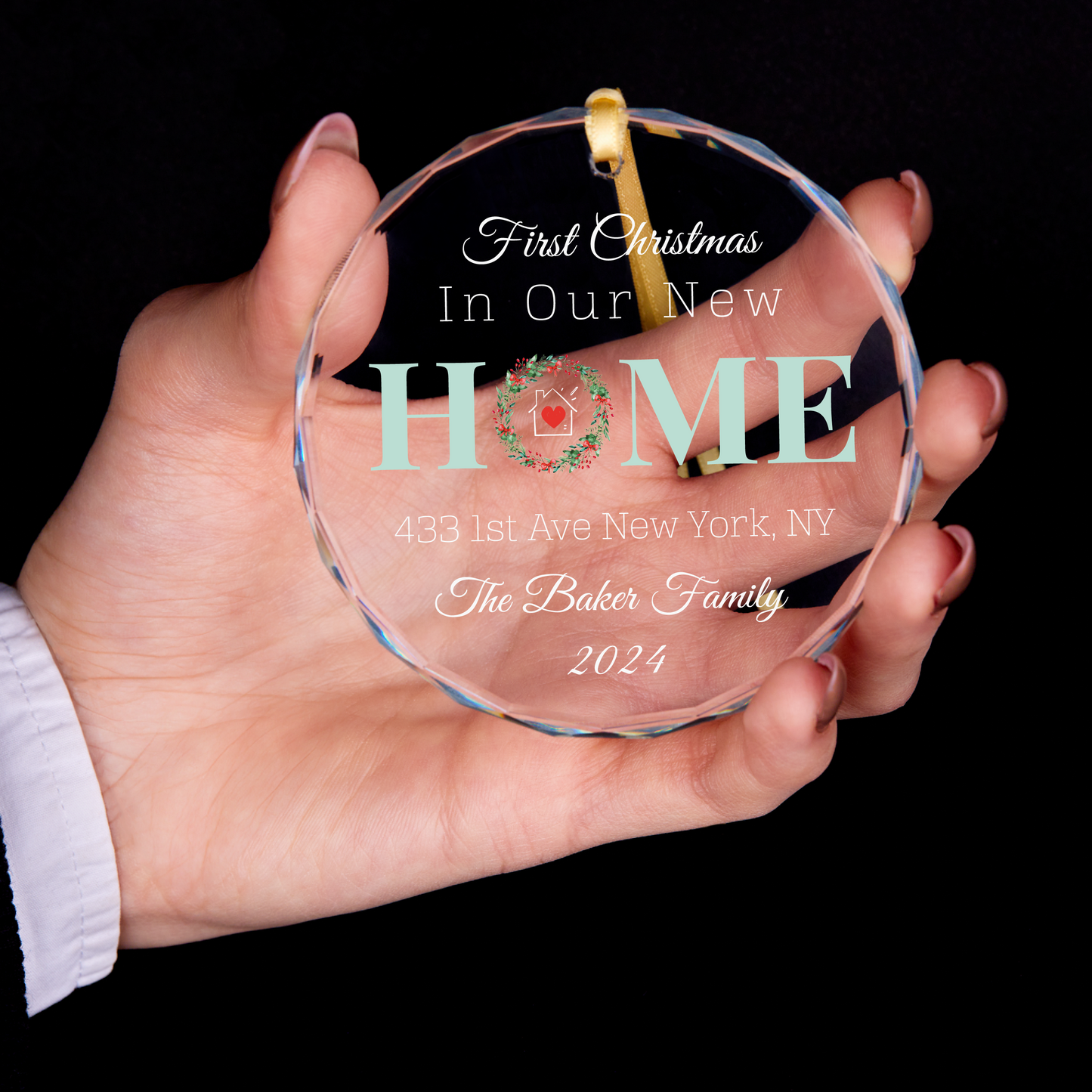 Personalized New Home Address Christmas Ornament