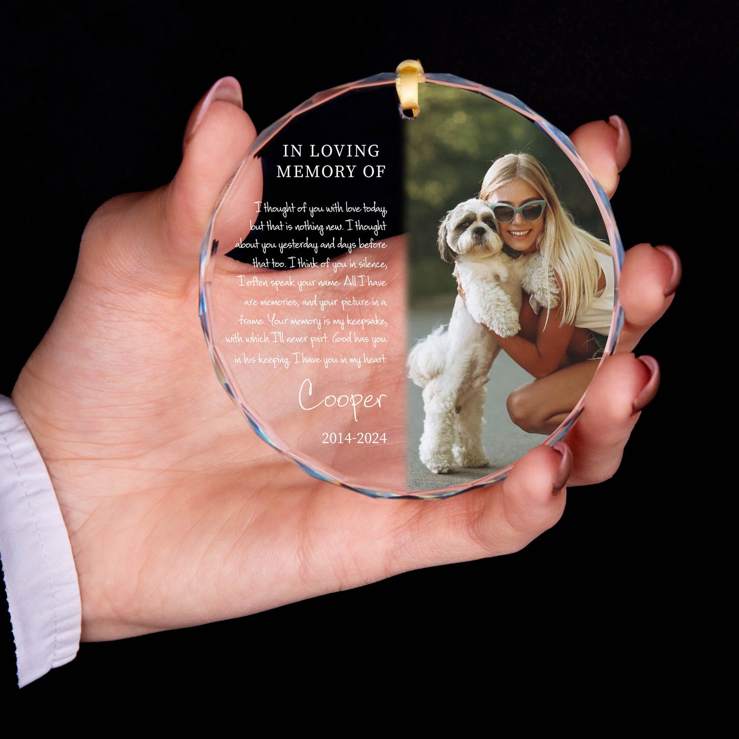 Personalized Dog Memorial Christmas Ornament