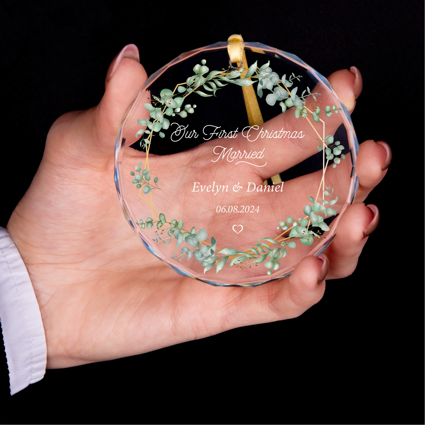 Personalized First Christmas Married Ornament
