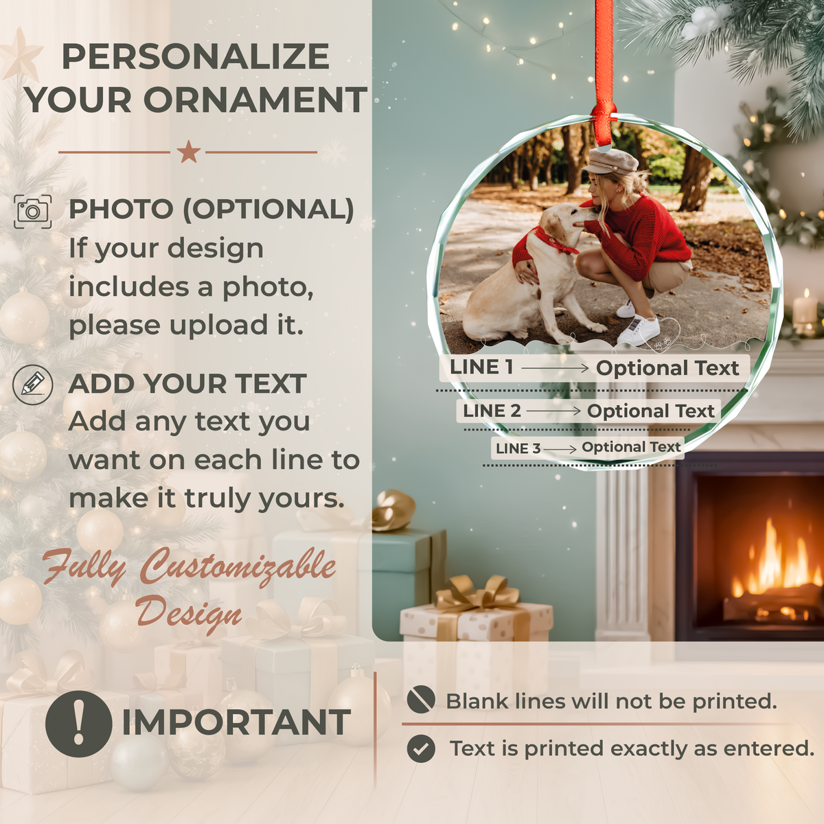 Owner & Pet Photo Memorial Ornament