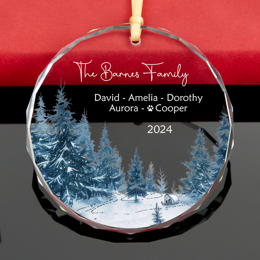 Personalized Family Christmas Ornament with Pet Names