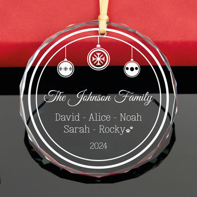 Snowflake Circle Family Ornament