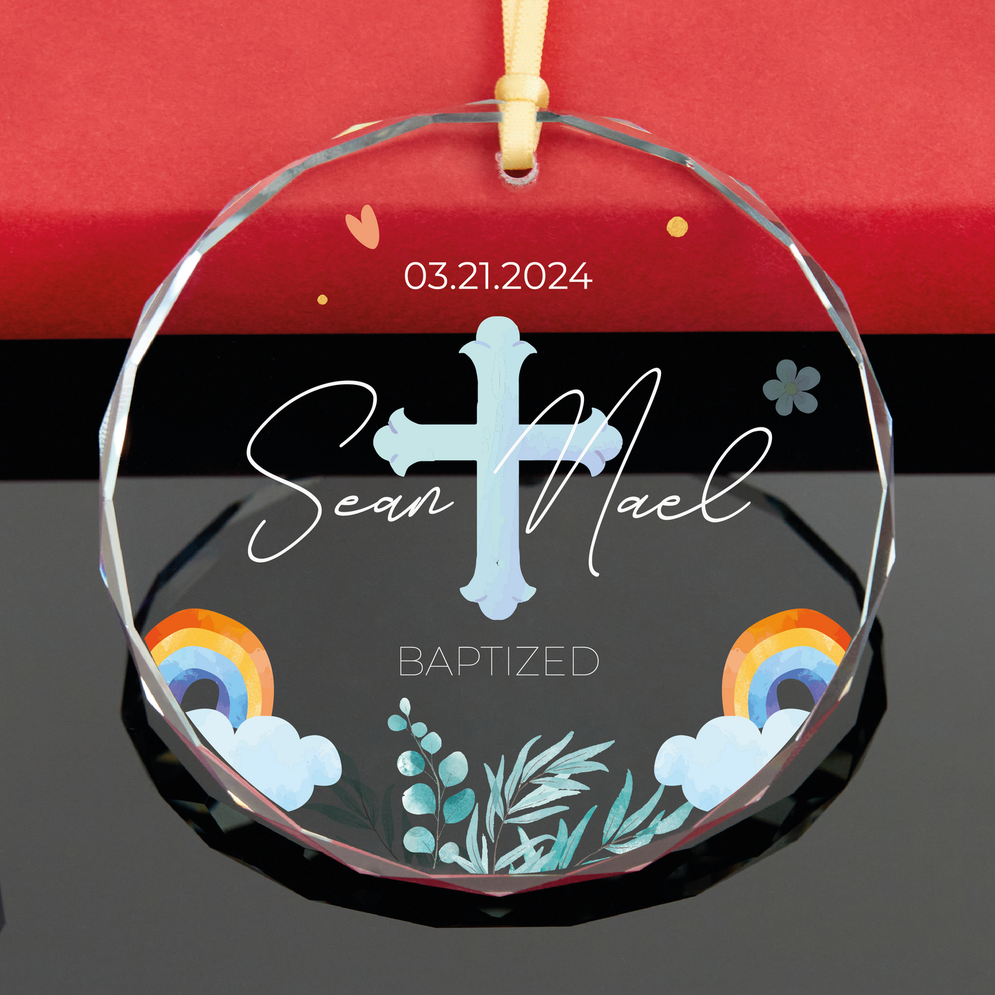 Personalized Baby Boy Baptism Ornament 2024