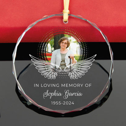 Personalized Memorial Christmas Photo Ornament