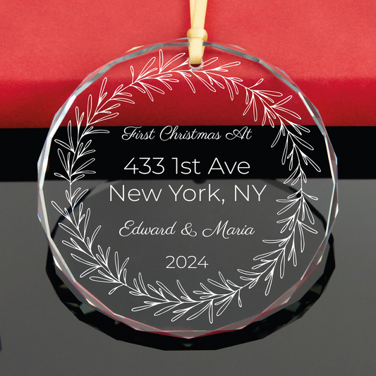 Personalized First Christmas at New Home Ornament