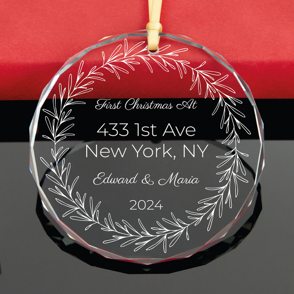 Personalized First Christmas at New Home Ornament