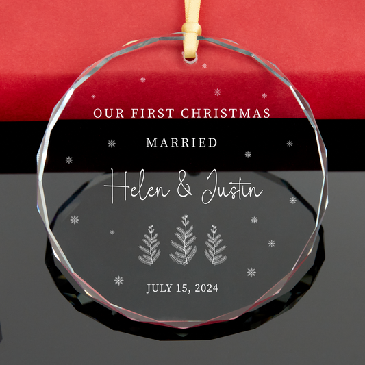 First Christmas Married Ornament • Wedding Gift