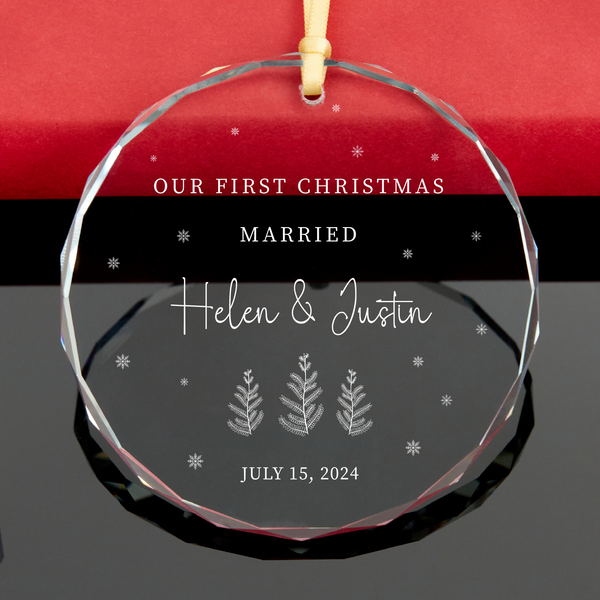 Little Pines Married Ornament