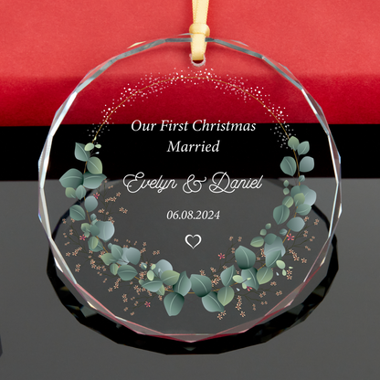 Personalized First Christmas as Married Ornament