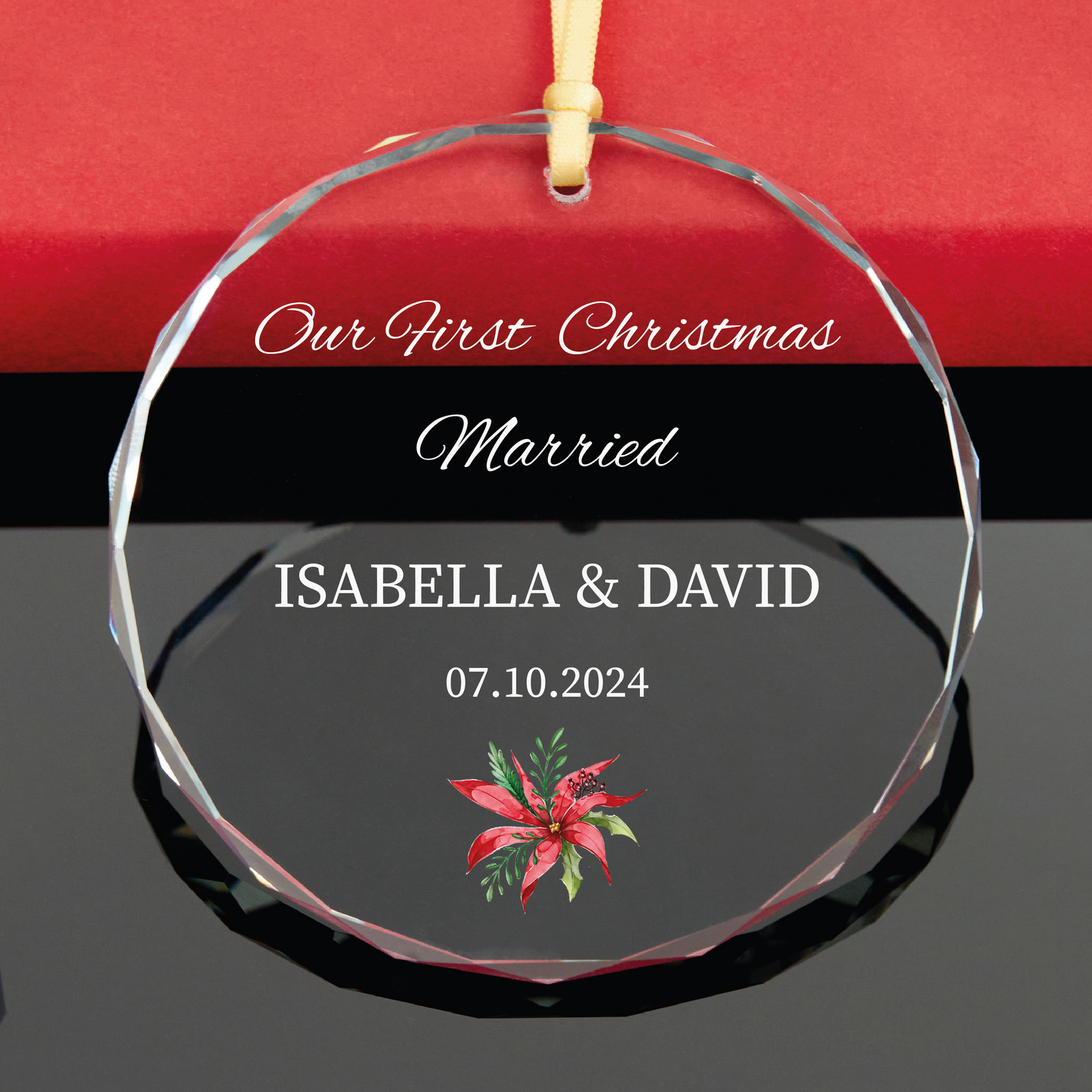 Personalized Married Christmas Ornament