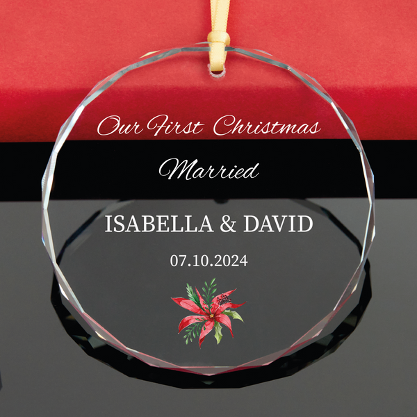 Poinsettia Married Ornament
