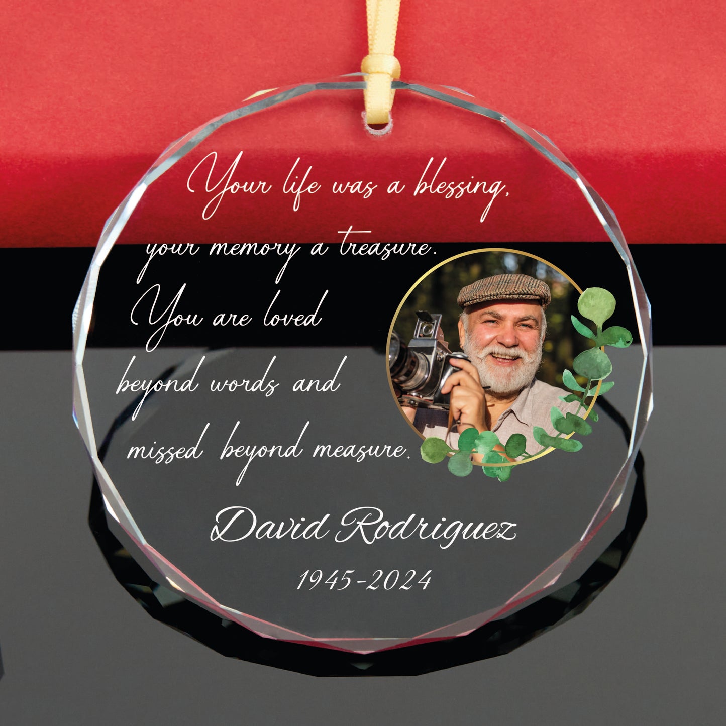 Personalized Memorial Photo Christmas Ornament