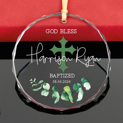 Personalized Baptism Christmas Ornament