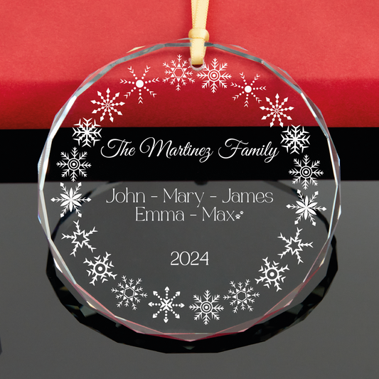 Personalized Family Christmas Ornament with Pet Name • Family Members Names Gift