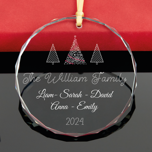 Personalized Forest Family Christmas Ornament • Custom Family Keepsake