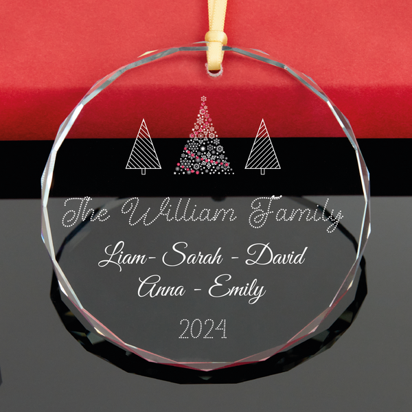 Minimal Pines Family Ornament
