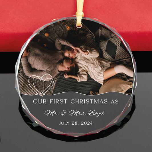 Personalized Our First Christmas as Married Christmas Ornament