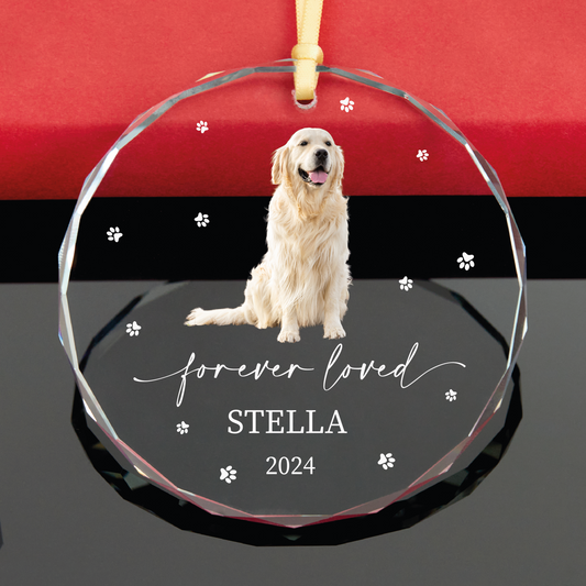 Personalized Dog Portrait Memorial Christmas Ornament