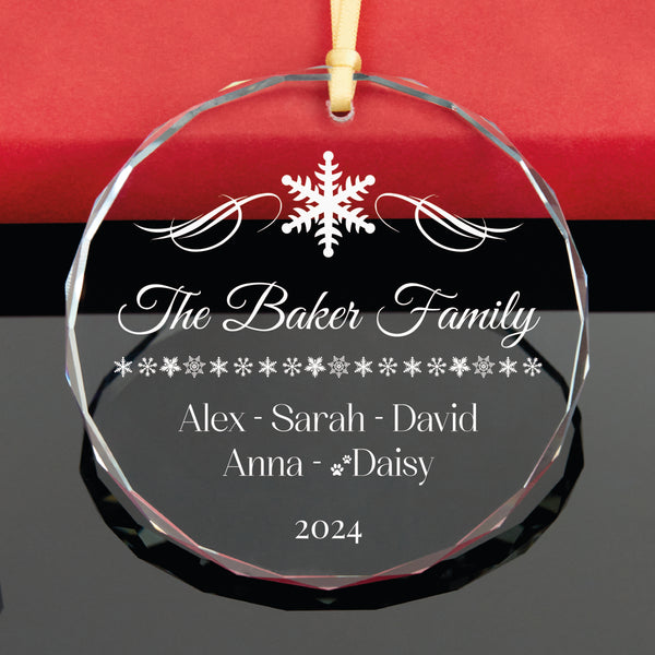 Winter Branch Family Ornament