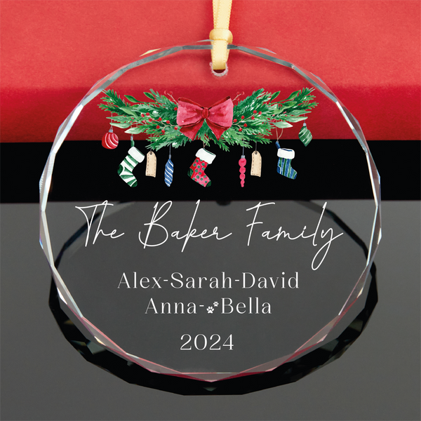 Personalized Family Christmas Ornament with Pet Names