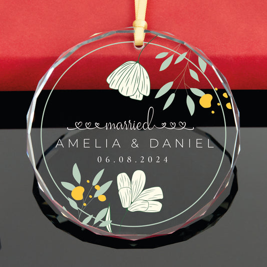 Personalized First Christmas Married Ornament