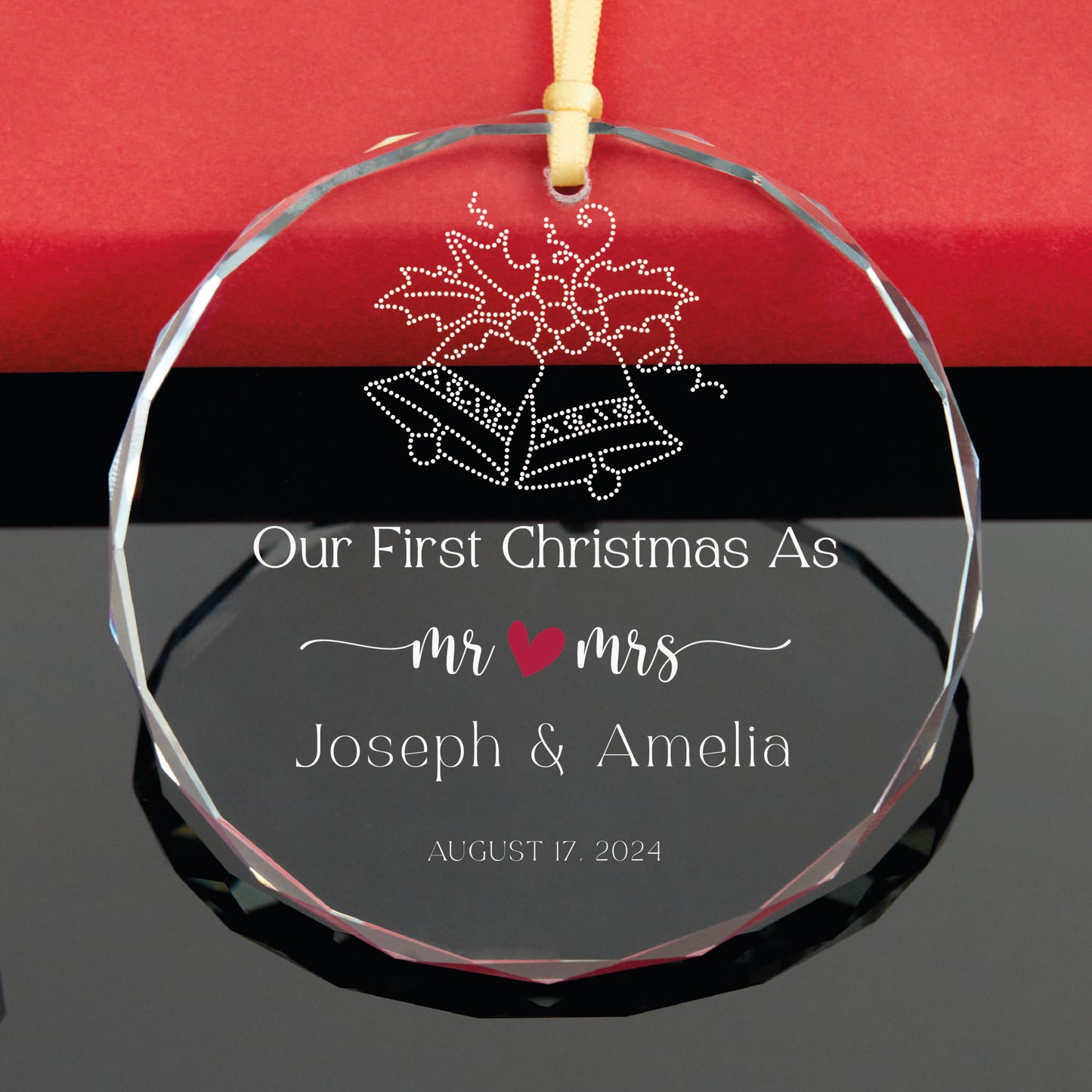 Personalized First Christmas Mr and Mrs Married Ornament